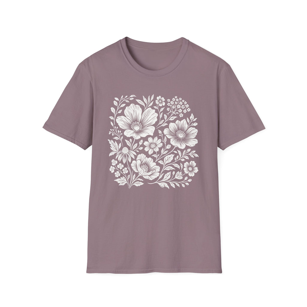Woodblock Flowers T-Shirt