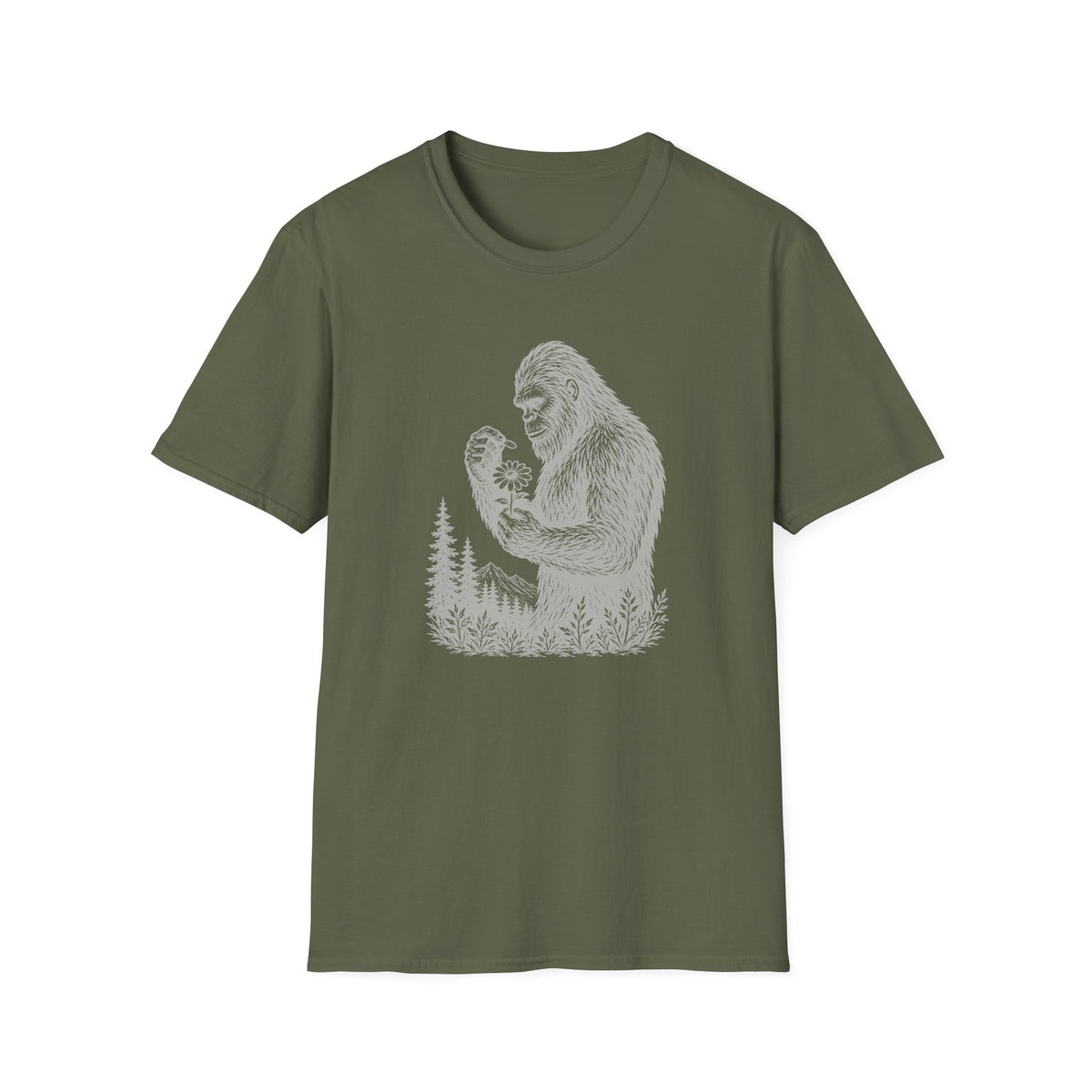 Sasquatch with Daisy T-Shirt