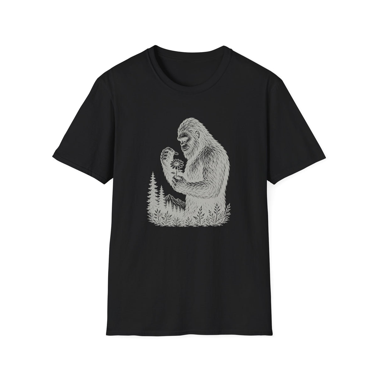 Sasquatch with Daisy T-Shirt