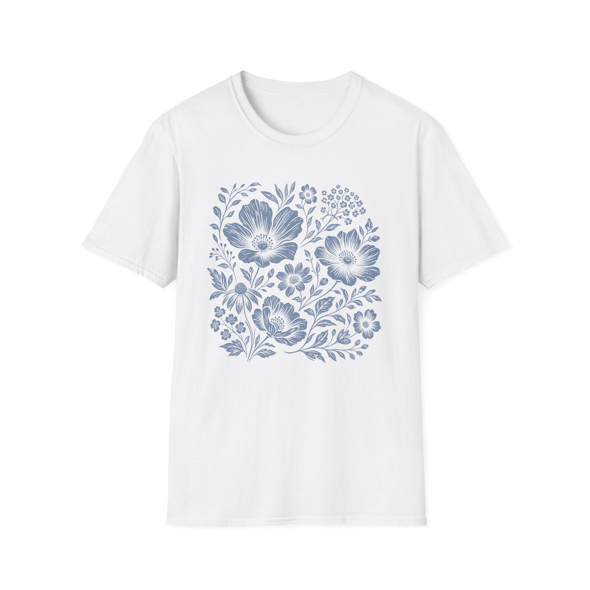 Woodblock Flowers T-Shirt