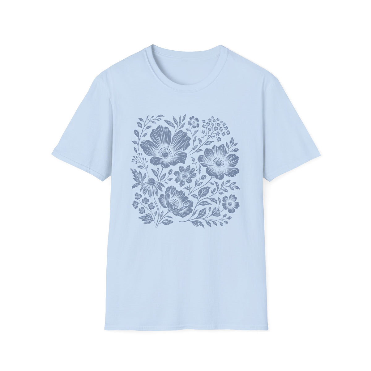 Woodblock Flowers T-Shirt